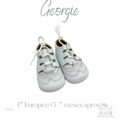 Zapato suave bebé blanco con agujeta 17 Europeo (11 Mex) Georgie