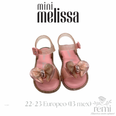 Sandalias rosas con brillantina colección Barbie 22-23 Europeo (7 USA/13 Mex) Mini Melissa
