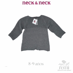 Suéter gris con detalles plateados 8-9 años Neck & Neck - comprar en línea