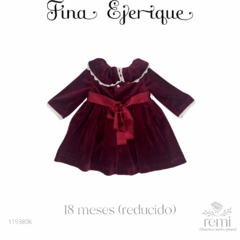 Vestido terciopelo color vino 18 meses (reducido) Fina Ejerique - comprar en línea