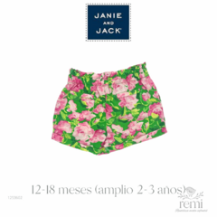 Short verde flores rosas 12-18 meses (amplio 2-3 años) Janie and Jack - comprar en línea