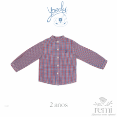 Camisa cuadros azules y rojos 2 años Yoedu