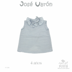 Blusa líneas blancas y azules 4 años José Varón