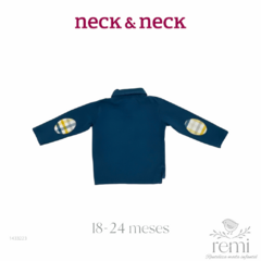 Polo manga larga azul con logo amarillo 18-24 meses Neck & Neck - comprar en línea