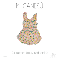 Jumpsuit coral con limones de manta 24 meses (reducido) Mi Canesú