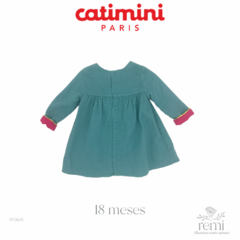 Vestido verde con interior rosa 18 meses Catimini - comprar en línea