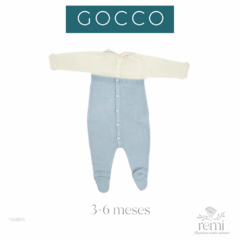 Mameluco combinado blanco con azul 3-6 meses Gocco - comprar en línea