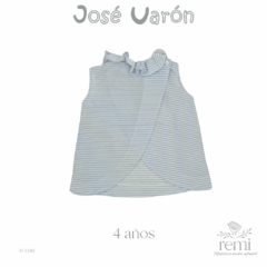 Blusa líneas blancas y azules 4 años José Varón - comprar en línea