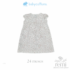 Pijama camisón flores rosas y pajaritos 24 meses Baby Cottons