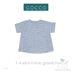 Camisa rayas azules y blancas 3-4 años (viene grande) Gocco