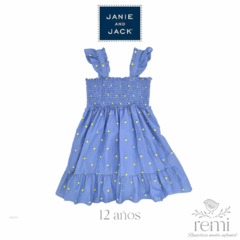 Vestido azul mezclilla con limones 12 años Janie and Jack