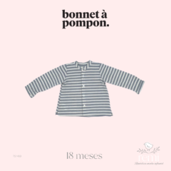 Camisa líneas blancas y azules 18 meses Bonnet a Pompon - comprar en línea