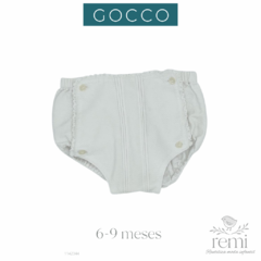 Pololo de pique blanco 6-9 meses Gocco