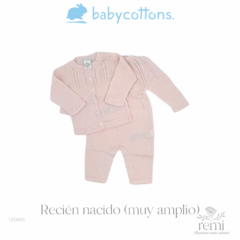 Conjunto de punto rosa mameluco con jersey NB (muy amplio) Baby Cottons