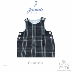 Vestido gris con líneas azules acabado lana 6 meses Jacadi - comprar en línea