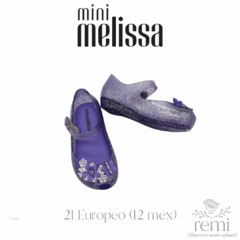 Sandalias moradas con brillantina colección Chrome Flower 21 Europeo (6 USA/12 Mex) Mini Melissa - REMI