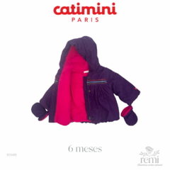 Chamarra morada con puntitos y colores incluye guantes 6 meses Catimini en internet