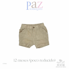 Short de lino beige 12 meses (reducido) Paz Rodríguez