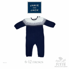 Mameluco azul marino con blanco (marinero) 6-12 meses Janie and Jack