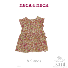 Blusa manga olanes y estampado verde, rosa y naranja 8- 9 años Neck & Neck - comprar en línea