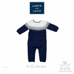 Mameluco azul marino con blanco (marinero) 6-12 meses Janie and Jack - comprar en línea