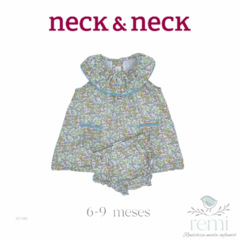 Vestido con flores 6-9 meses Neck&Neck