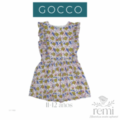 Vestido estampado rosa, verde y azul 11-12 años Gocco