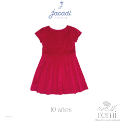Vestido rojo terciopelo 10 años Jacadi