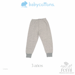 Pijama gris con puntos y líneas rosas pima cotton 3 años Baby Cottons - comprar en línea
