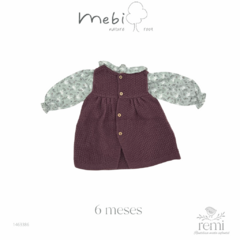 Conjunto 2 piezas vestido de punto color vino con blusa cisnes 6 meses Mebi Roots - comprar en línea