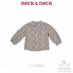 Camisa manga larga estampado color rosa, azul y verde 2-3 años Neck & Neck - comprar en línea