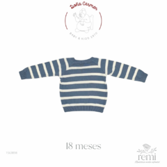 Suéter líneas azules y blancas 18 meses Doña Carmen - comprar en línea