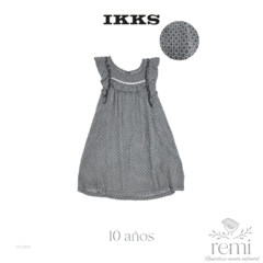 Vestido blanco y negro 10 años Ikks