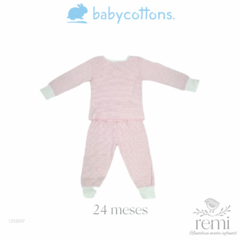 Pijama líneas rosas y blancas pima cotton 24 meses Baby Cottons - comprar en línea