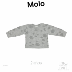 Sudadera gris con bolitas grises 2 años Molo