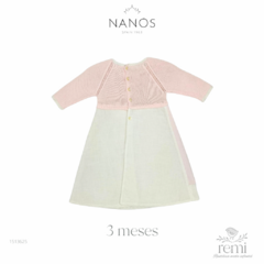 Faldón combinado lino y tejido 3 meses Nanos Baby (Carmina) - comprar en línea