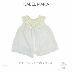 Vestido plumeti blanco 6 meses (poco reducido) Isabel María - comprar en línea