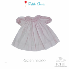 Vestido rosa con smock Recién Nacido Petit Ami - comprar en línea