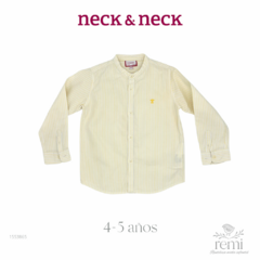 Set de dos camisas líneas amarillas y cuadros azules con verde 4-5 años Neck & Neck - comprar en línea