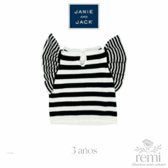 Blusa tejida líneas blancas y negras 3 años Janie and Jack - comprar en línea