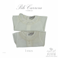 Set de 2 blusas marfil 1 mes Pili Carrera