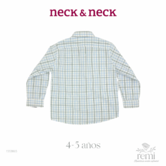 Set de dos camisas líneas amarillas y cuadros azules con verde 4-5 años Neck & Neck - tienda en línea