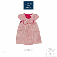 Vestido tweed rosa 2 años Janie and Jack