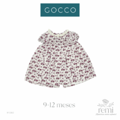 Vestido flores con torera color vino a juego 9-12 meses Gocco en internet