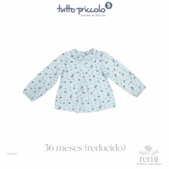 Camisa azul pingüinos 36 meses (reducida) Tutto Piccolo