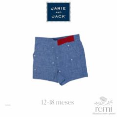 Short azul con estrellas y moño rojo 12-18 meses Janie and Jack