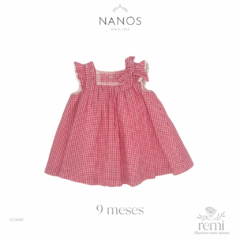 Vestido cuadritos rosas y blancos 9 meses Nanos Baby