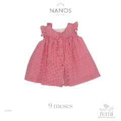 Vestido cuadritos rosas y blancos 9 meses Nanos Baby - comprar en línea