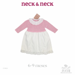 Faldón combinado pique y tejido 6-9 meses Neck & Neck