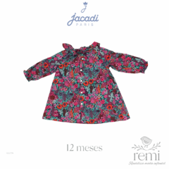 Vestido azul marino estampado flores tonos rosas 12 meses Jacadi - comprar en línea